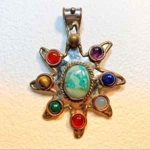 Silver Turquoise Star Pendant